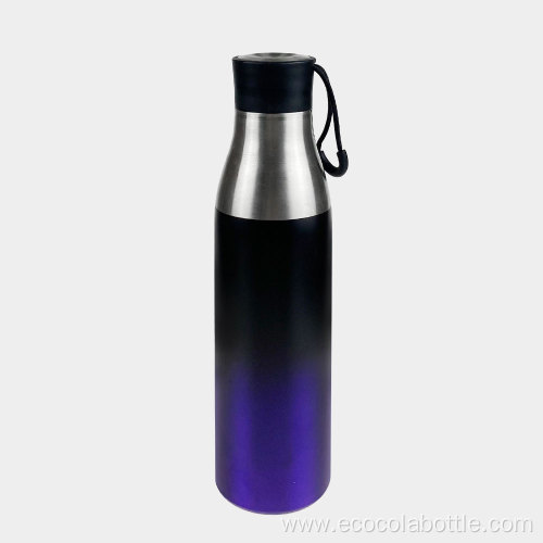 470ml Rainbow Printing Vacuum Bottle With Lifting Rope